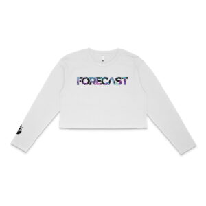 Womens Crop Tropical White